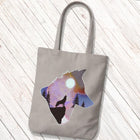Tote Bag Wolf Volle Maan Double Exposure