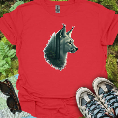Lynx double exposure trendy T-shirt