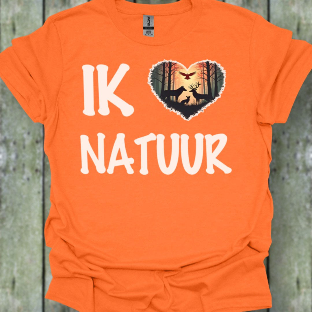 I love nature (Dutch) white trendy T-shirt