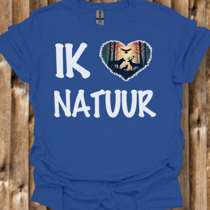 I love nature (Dutch) white trendy T-shirt