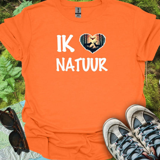 Ik hou van natuur wit trendy T-shirt