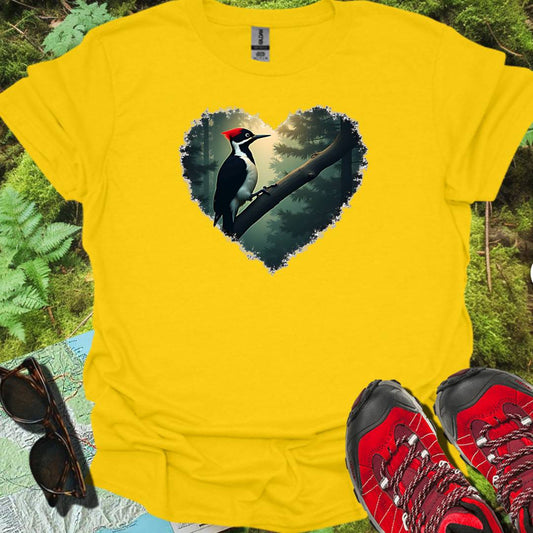 Pic épeiche en forme de coeur T-shirt tendance 