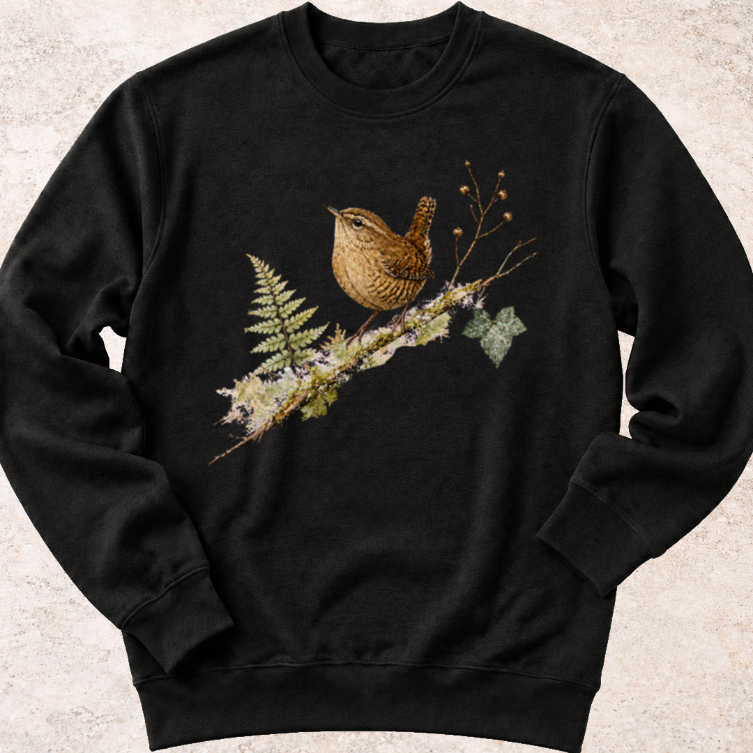 Winterkoninkje op Tak Sweatshirt