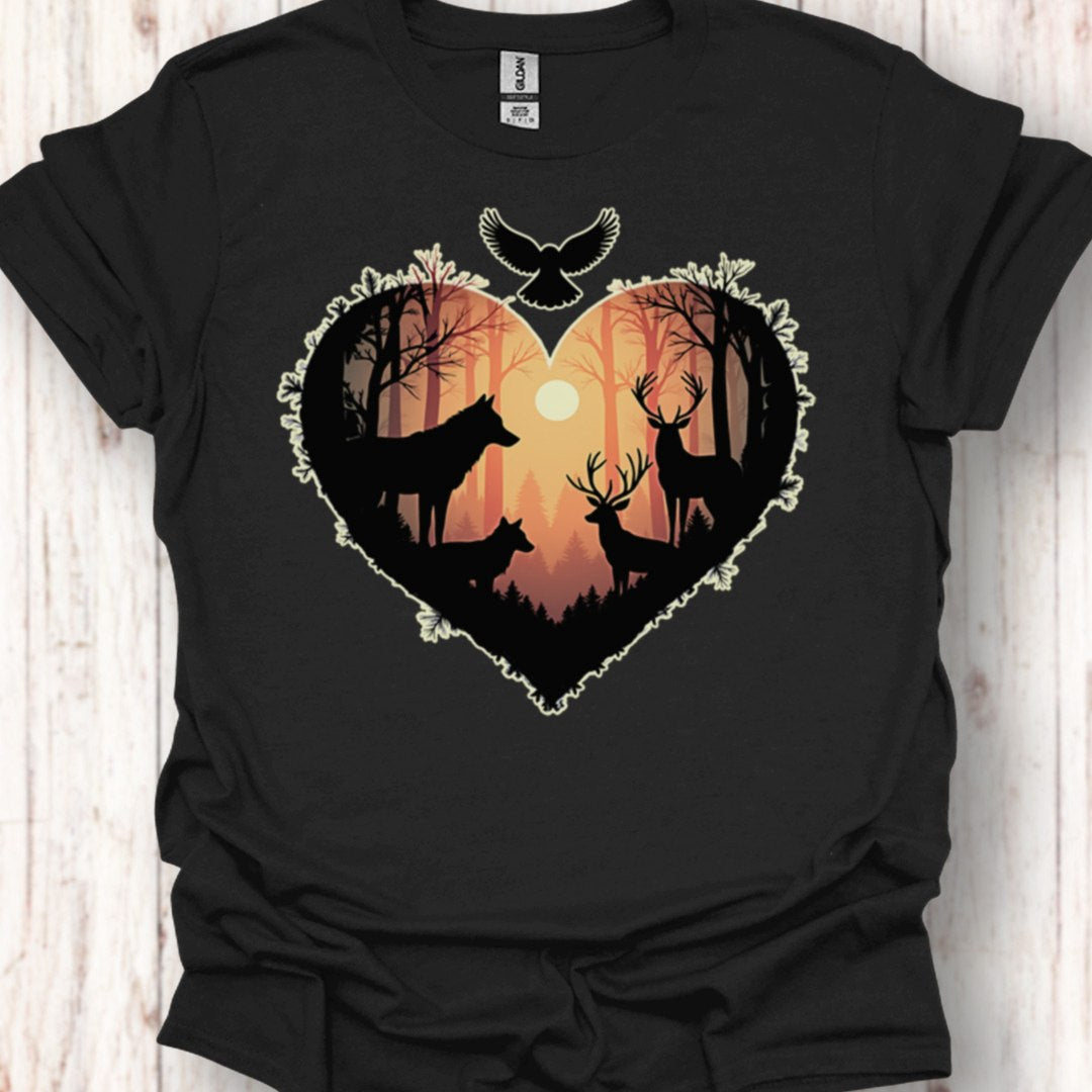 Bosdieren in hart tijdloos T-shirt