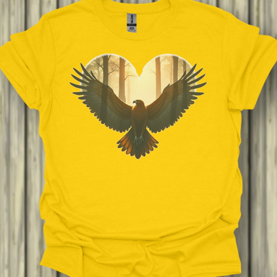 Buizerd hartvorm trendy T-shirt