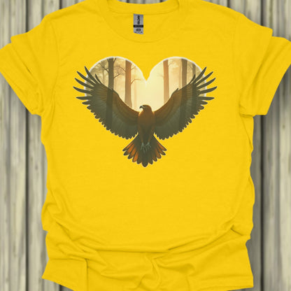 Buizerd hartvorm trendy T-shirt
