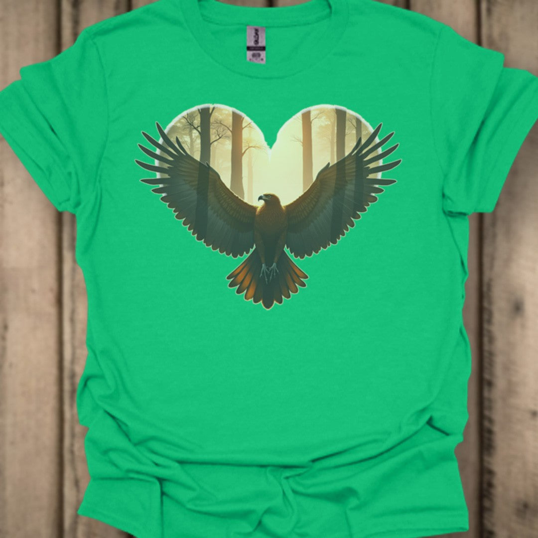 Buizerd hartvorm trendy T-shirt