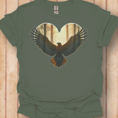 Buzzard heart shape timeless T-shirt