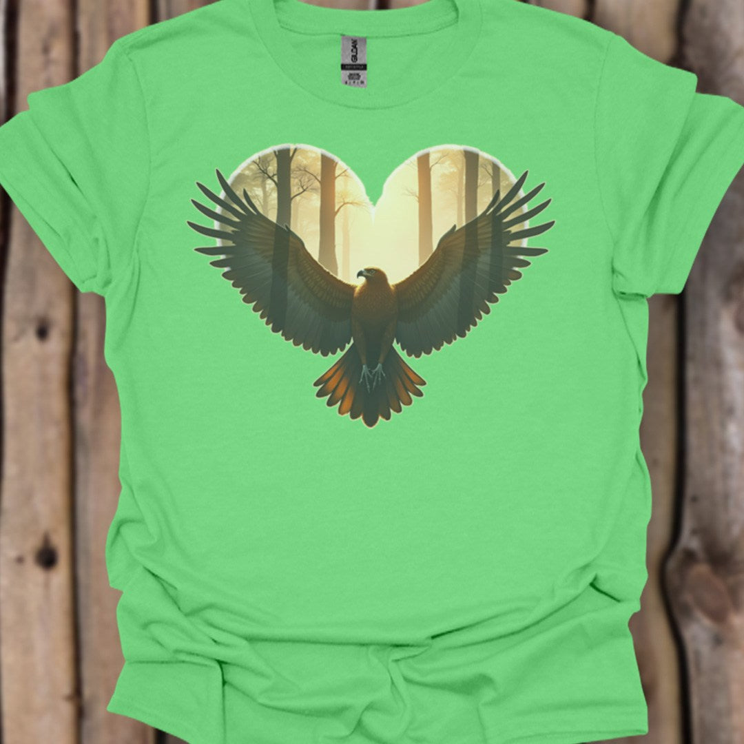 Buizerd hartvorm trendy T-shirt