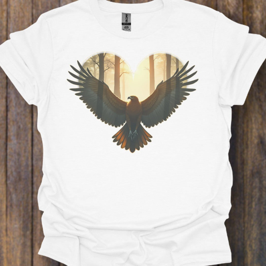 Buzzard heart shape timeless T-shirt