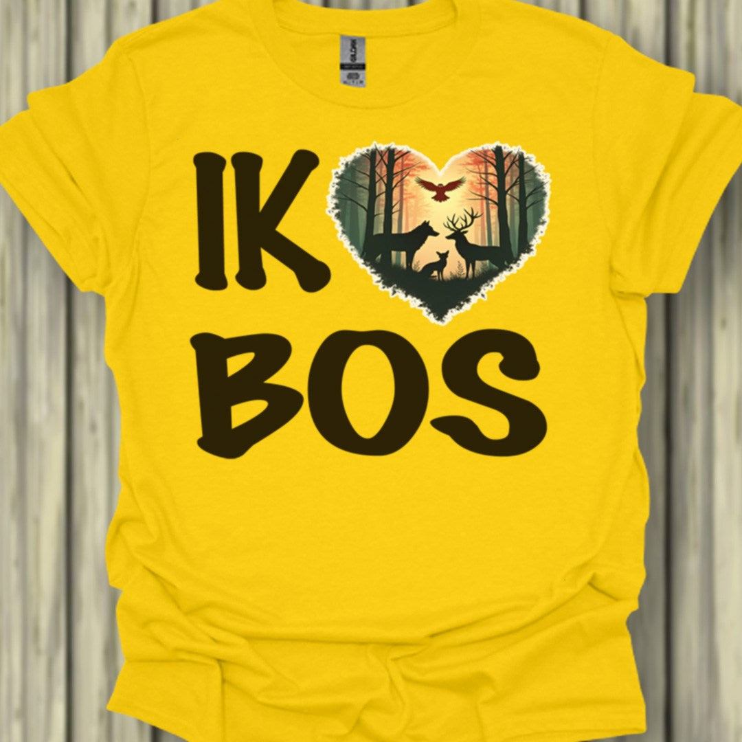 I love forest (Dutch) black trendy T-shirt