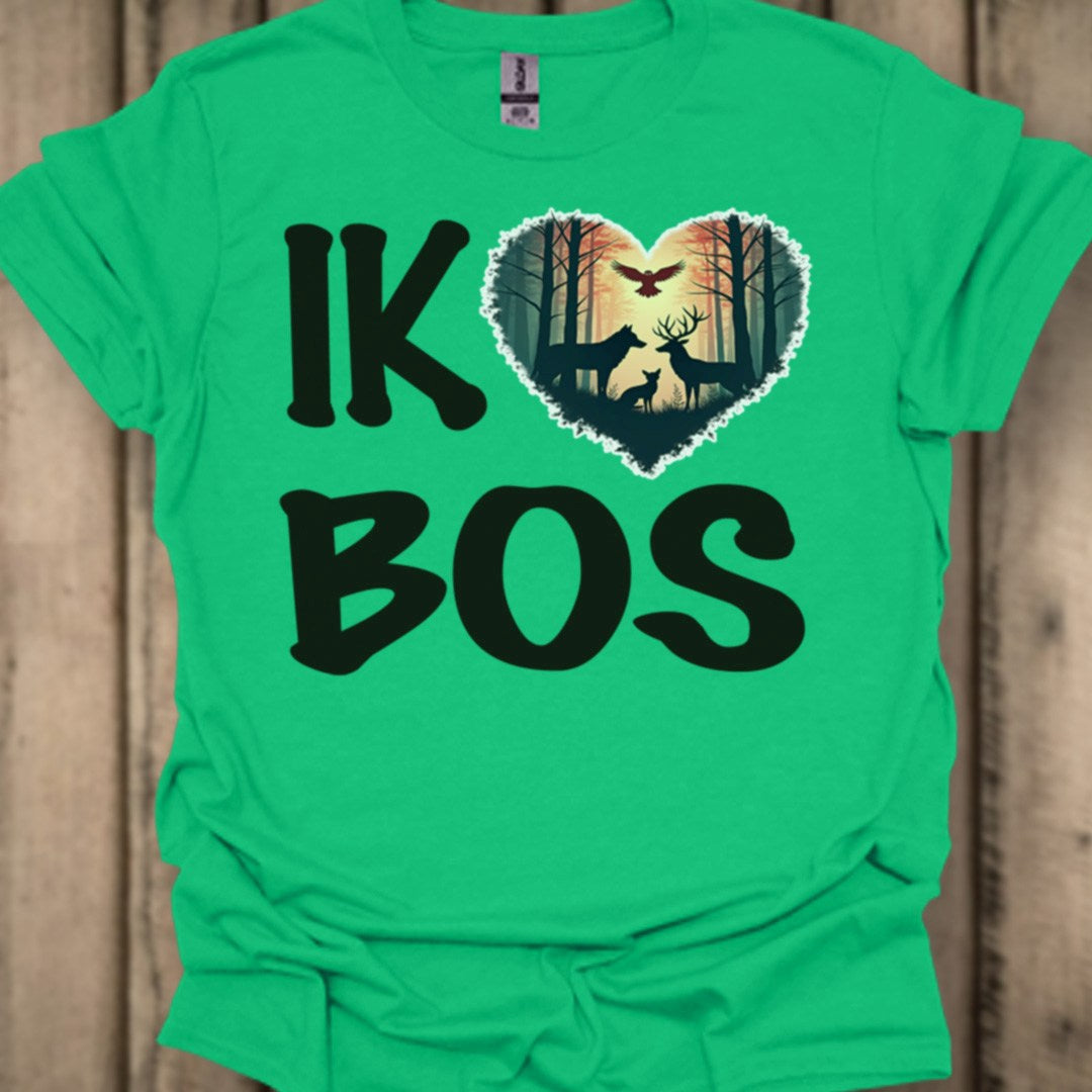 I love forest (Dutch) black trendy T-shirt