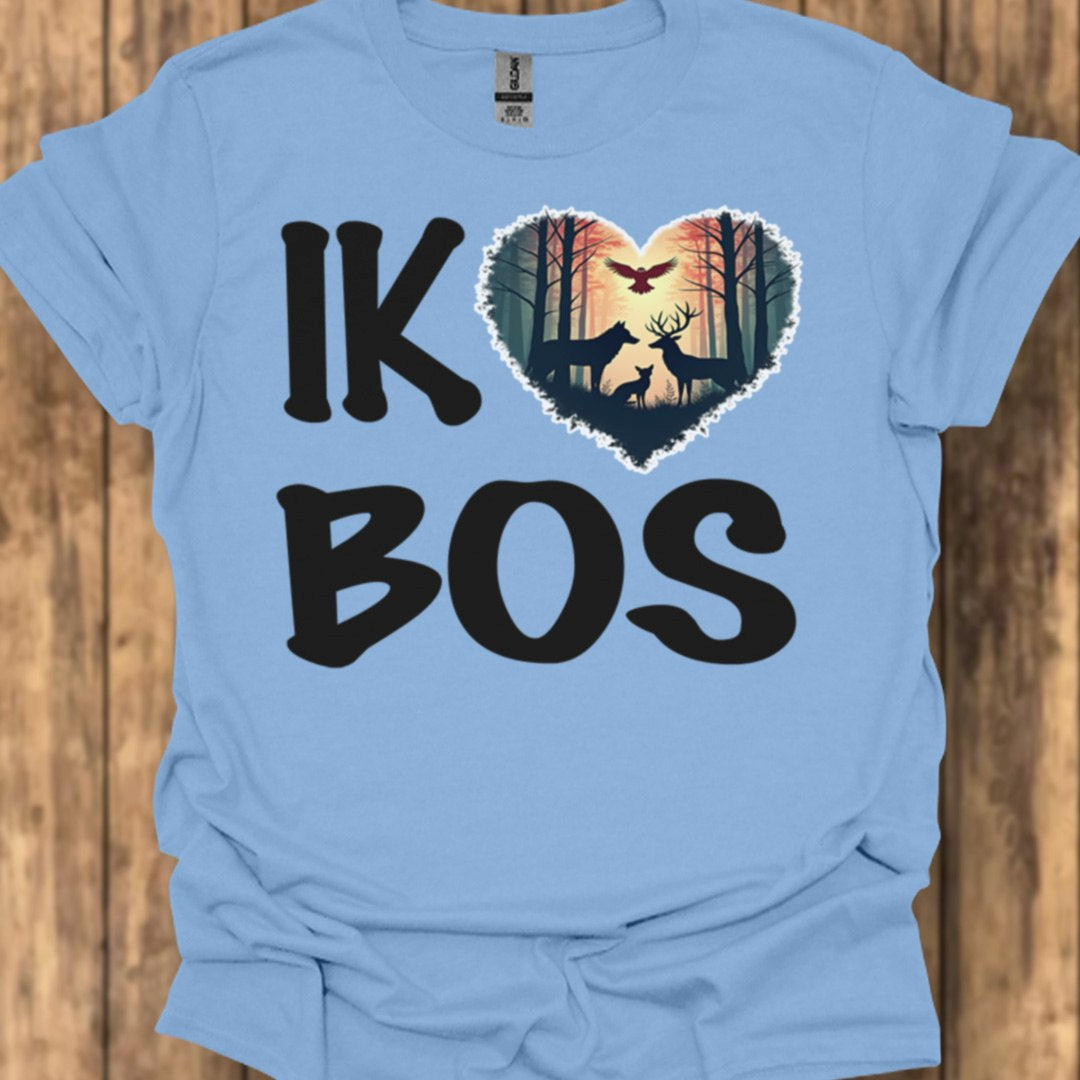 I love forest (Dutch) black trendy T-shirt