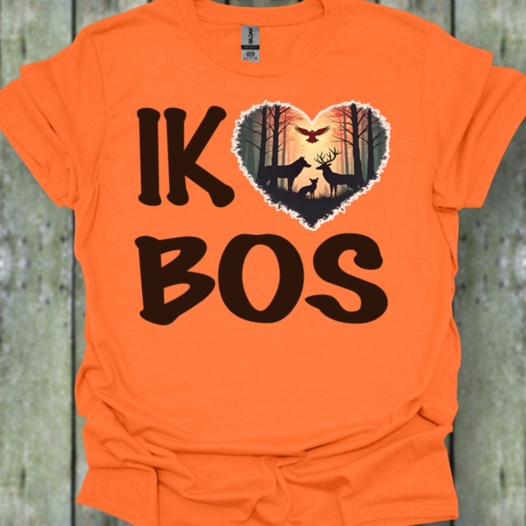 I love forest (Dutch) black trendy T-shirt