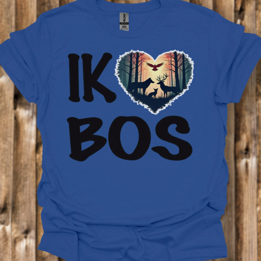 I love forest (Dutch) black trendy T-shirt