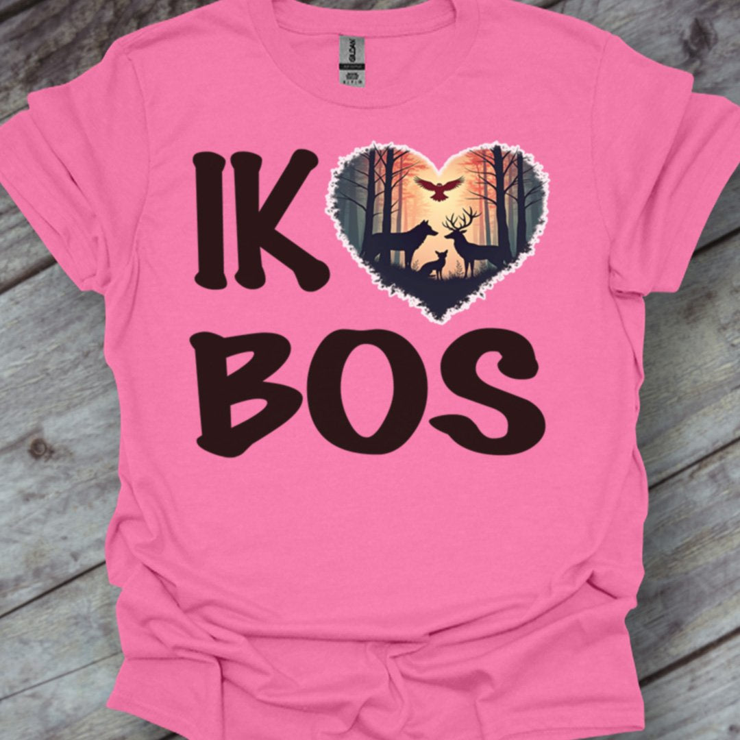 I love forest (Dutch) black trendy T-shirt