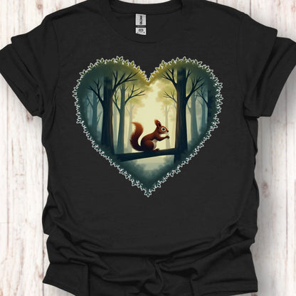 Eekhoorntje in hartvorm tijdloos T-shirt