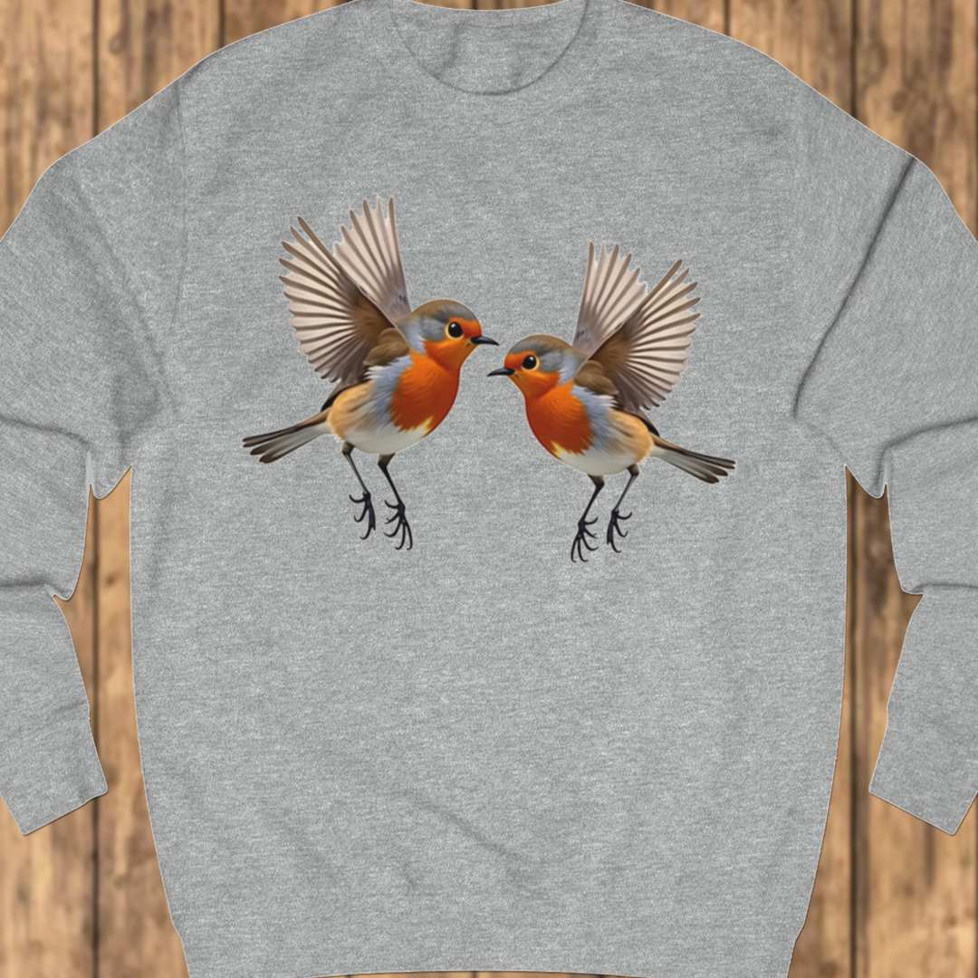 Fladderende roodborstjes sweatshirt