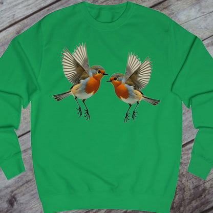 Fladderende roodborstjes sweatshirt