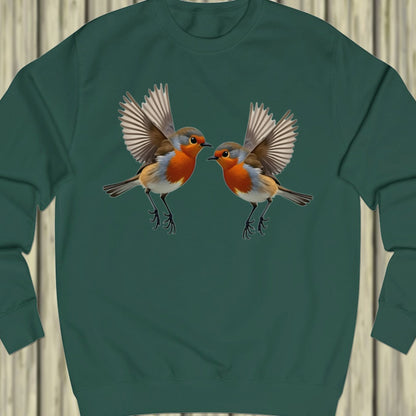 Fladderende roodborstjes sweatshirt