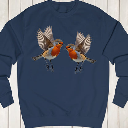 Fladderende roodborstjes sweatshirt