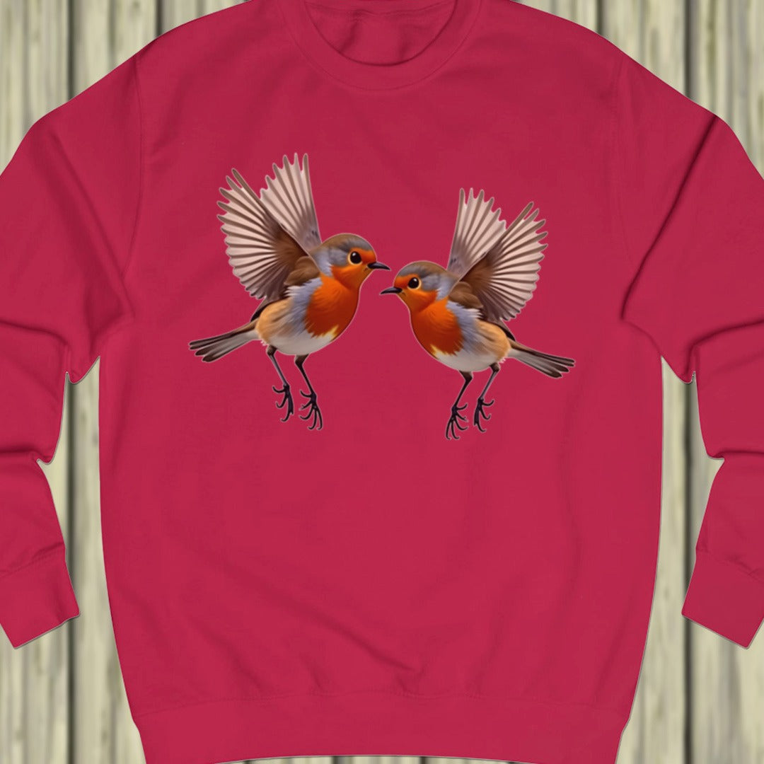 Fladderende roodborstjes sweatshirt