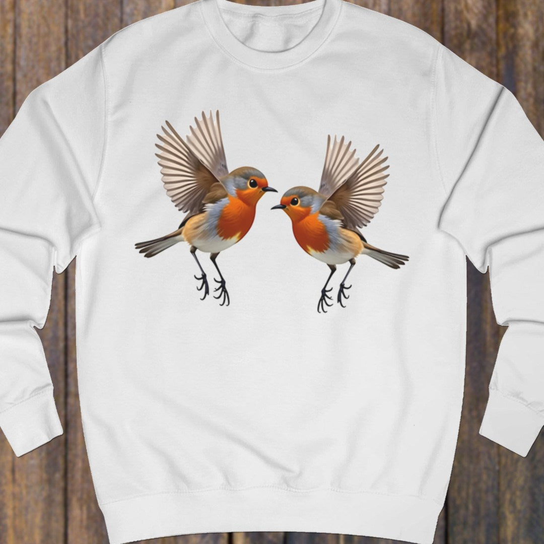 Fladderende roodborstjes sweatshirt