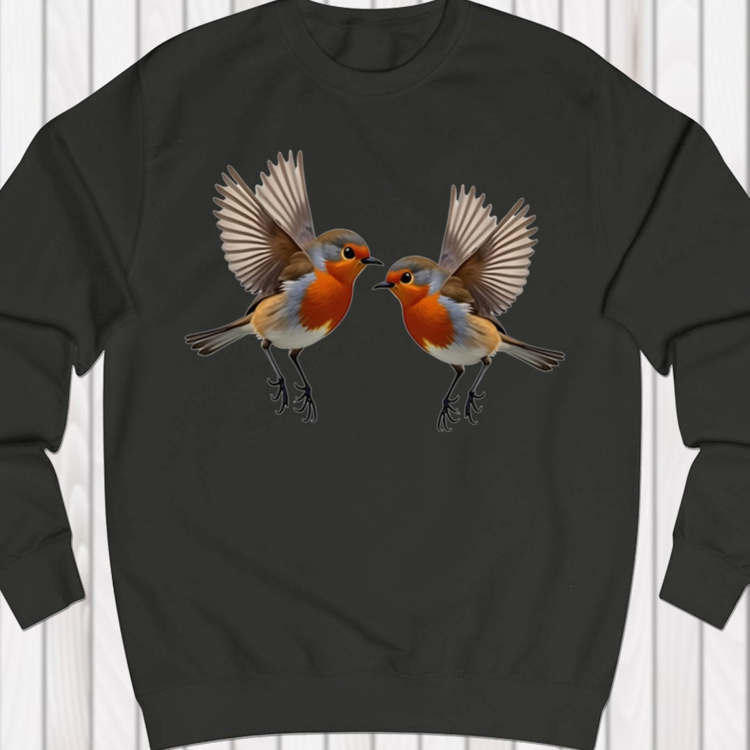 Fladderende roodborstjes sweatshirt