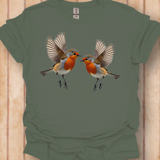Fladderende Roodborstjes T‑Shirt