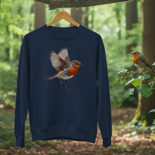 Fladderend roodborstje sweatshirt