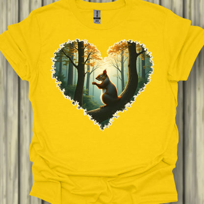 Little squirrel heart shape trendy T-shirt