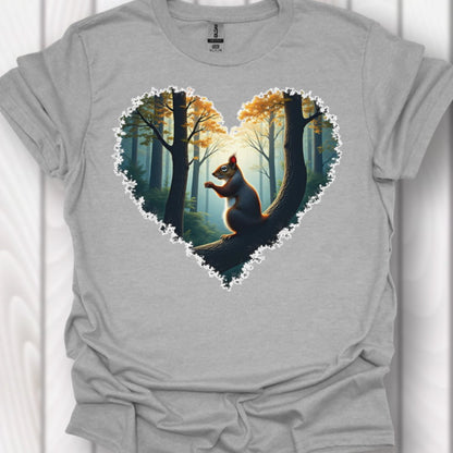 Little squirrel heart shape timeless T-shirt