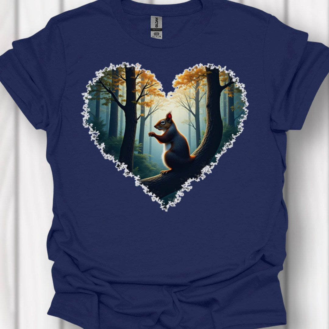 Little squirrel heart shape timeless T-shirt