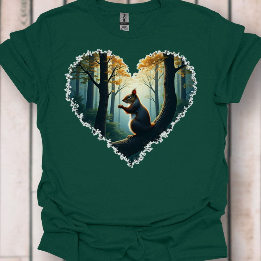 Little squirrel heart shape timeless T-shirt
