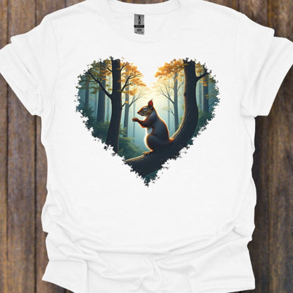 Little squirrel heart shape timeless T-shirt