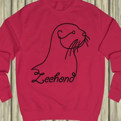 Seal line drawing black sweatshirt