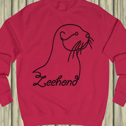 Seal line drawing black sweatshirt