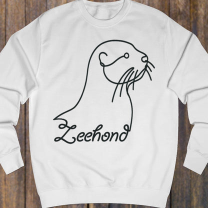 Seal line drawing black sweatshirt