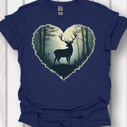 Imposant hert in hartvorm tijdloos T-shirt