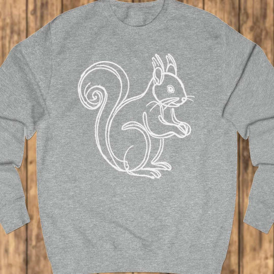 Squirrel white sweatshirt