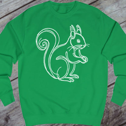 Squirrel white sweatshirt