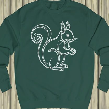 Squirrel white sweatshirt