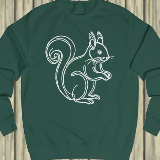 Squirrel white sweatshirt