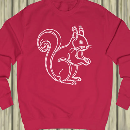 Squirrel white sweatshirt