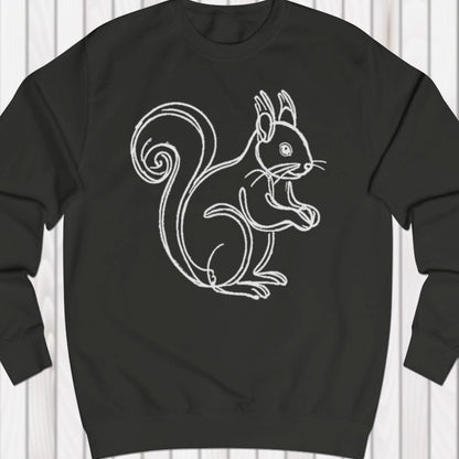 Squirrel white sweatshirt