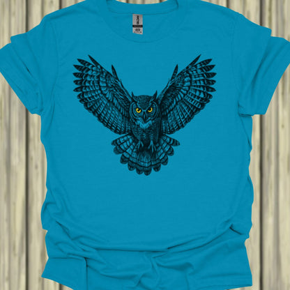 Vliegende uil zwart T‑Shirt
