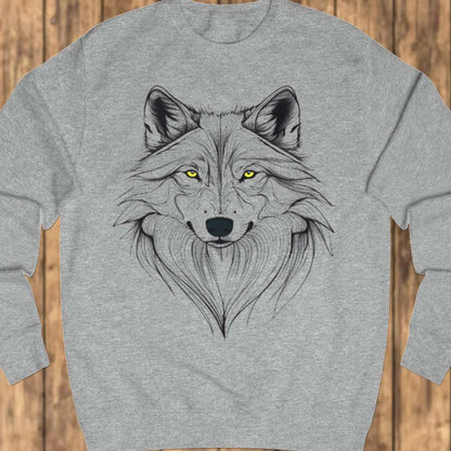 Wolf lijntekening sweatshirt