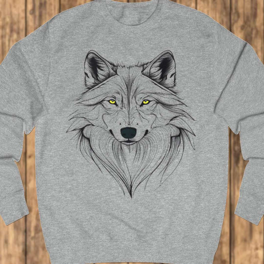 Wolf lijntekening sweatshirt