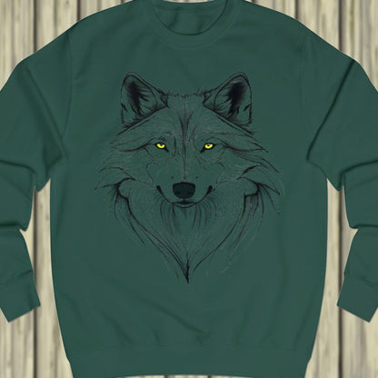 Wolf lijntekening sweatshirt
