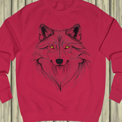 Wolf lijntekening sweatshirt